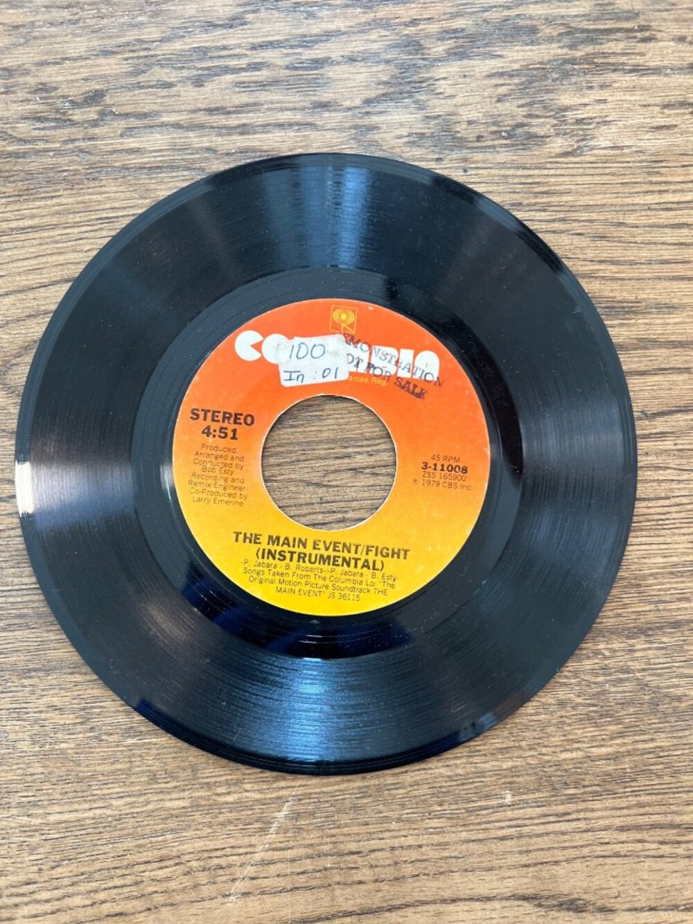 Barbra Streisand The Main Event/Fight Columbia 3-11008 45 RPM Soundtrack 1979